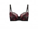 Reggiseno bicolore con ricami in pizzo