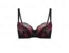 Reggiseno bicolore con ricami in pizzo