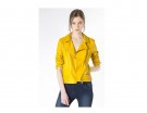 Chiodo in pelle con zip