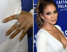 Unghie a mandorla e con glitter per J.Lo