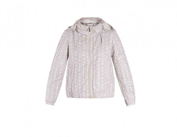 Blouson in sangallo con cappuccio