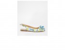 Slingback a fiori con applique