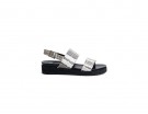 Sandali con fasce in pelle pitonata