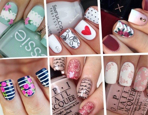 Nail art con rose: le idee più belle da Pinterest