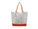 Soukie Copper Flake, in tessuto con manici in pelle e dettagli metallici