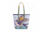 Gabsille in pvc stampato con manici in pelle