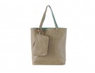 shopper in eco-pello con appilcazioni in metallo