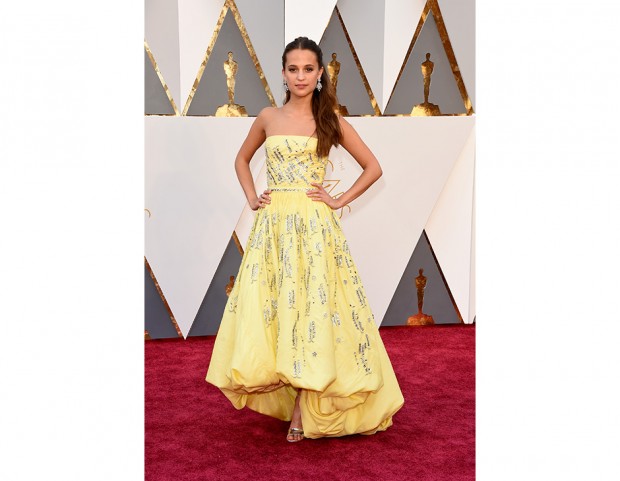 Alicia Vikande in Louis Vuitton custom-made