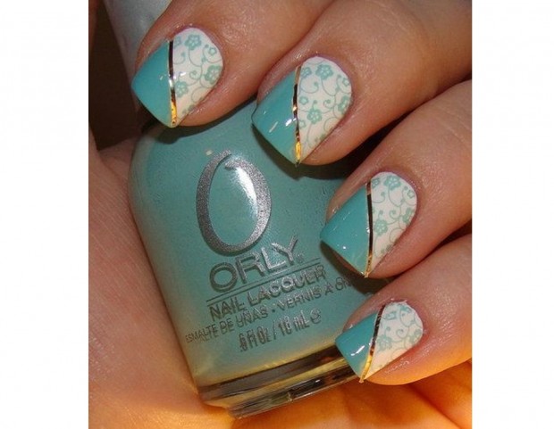 Smalto Tiffany e delicati fiorellini