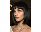 Long bob liscio con frangia