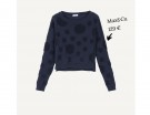 Maglia in cotone con intarsi effetto ciniglia