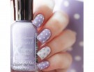 Nail art lilla con pois