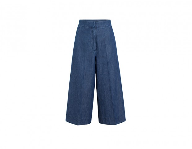 Culotte pants in denim