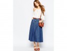 Gonna midi in denim