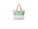 Shopping bag con motivo floreale dipinto a mano