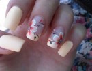 Fiori di pesco per la manicure primaverile
