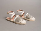 Espadrillas in lino con strass