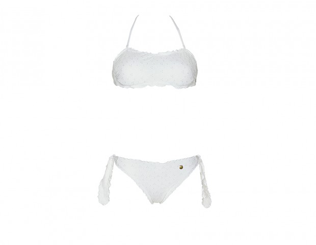 Bikini in tessuto macramé