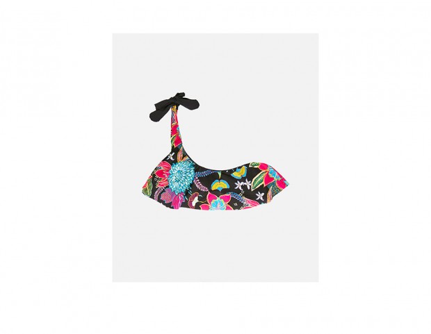 Reggiseno monospalla con volant