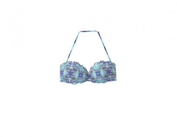 Reggiseno azzurro a fantasia