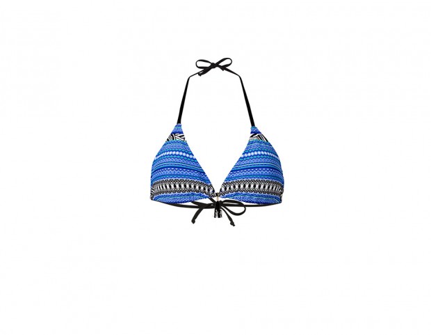 Reggiseno blu a fantasia