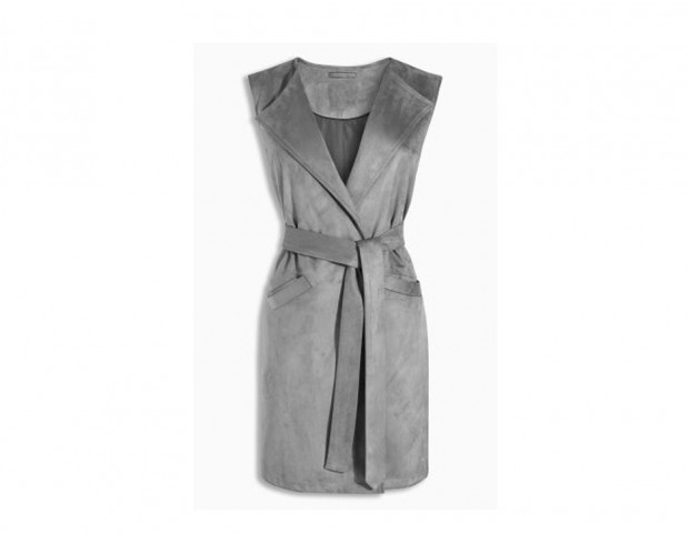 Blazer Sleeveless effetto scamosciato