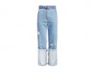 Jeans con cintura e inserto in denim chiaro