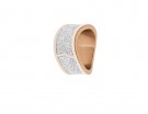 Anello in acciaio rosè e lurex silver