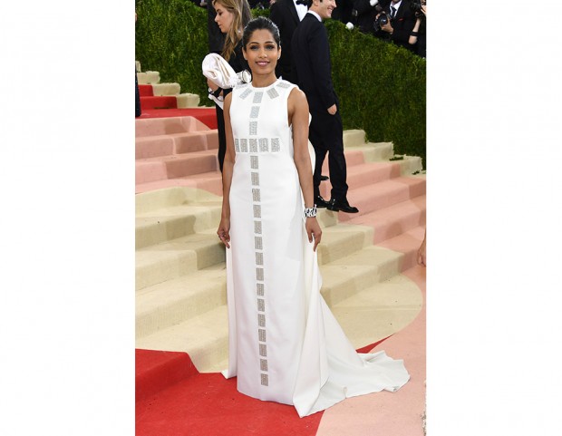Freida Pinto in Tory Burch