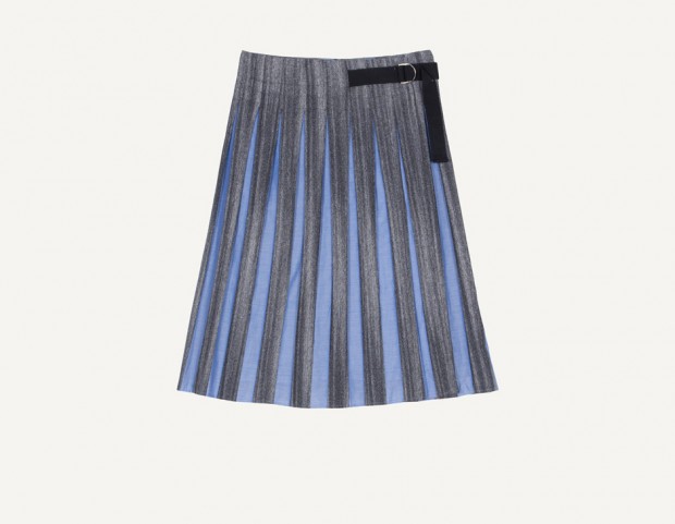 Gonna a pieghe in cotone
