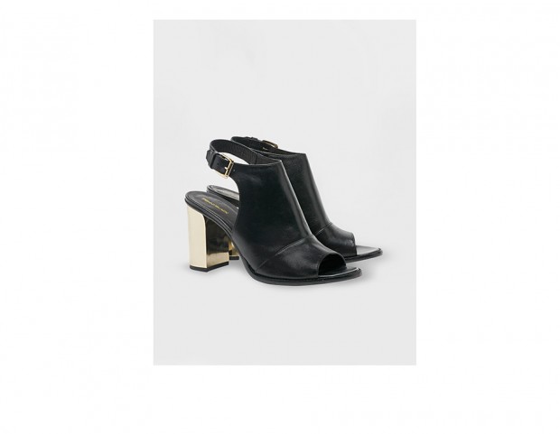 Scarpe open toe di pelle