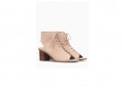 Open toe stringate in suede