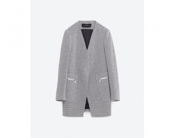 Blazer lungo in jacquard