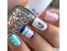 Nail art marinarette con tonalità soft