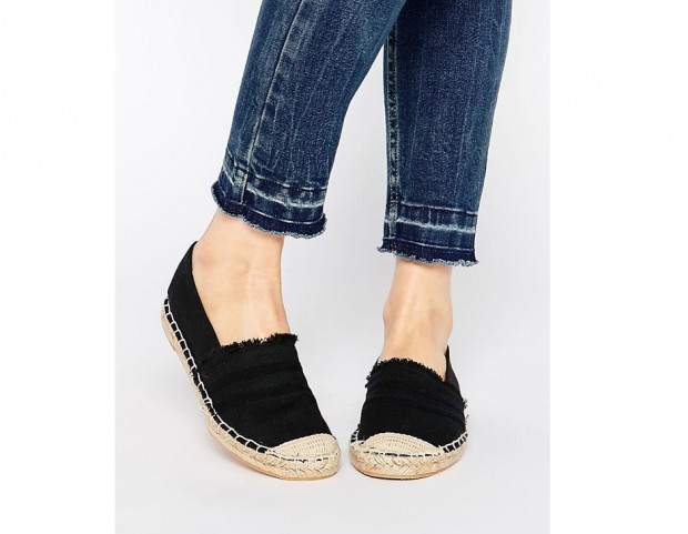 Espadrillas con bordo sfrangiato