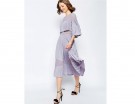 Vestito midi con top corto a pieghe