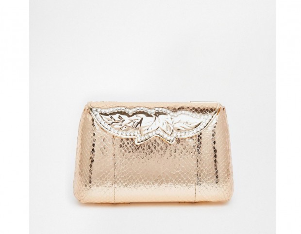Pochette rigida con chiusura gioiello