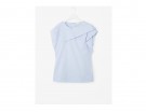 Top di cotone con rouches