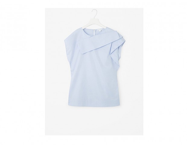 Top di cotone con rouches