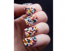 Effetto 3D per la manicure variopinta