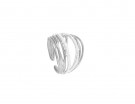 Anello in ottone rodiato e glitter