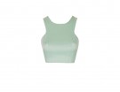 Top verde in tessuto metallizzato