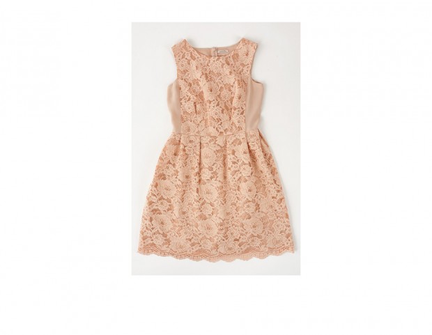 Minidress in pizzo e seta