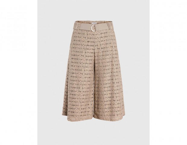 Culotte pants di pizzo con cintura in vita