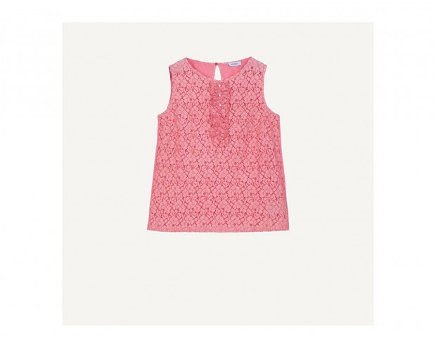 Top di pizzo con rouches