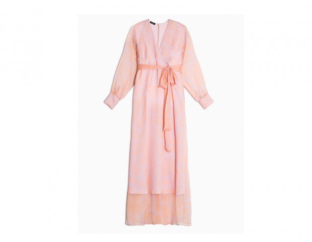 Longdress di seta a fiori