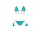 Bikini con ricamo crochet e nappine