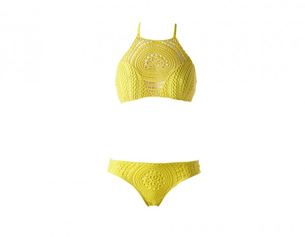 Bikini giallo lavorato