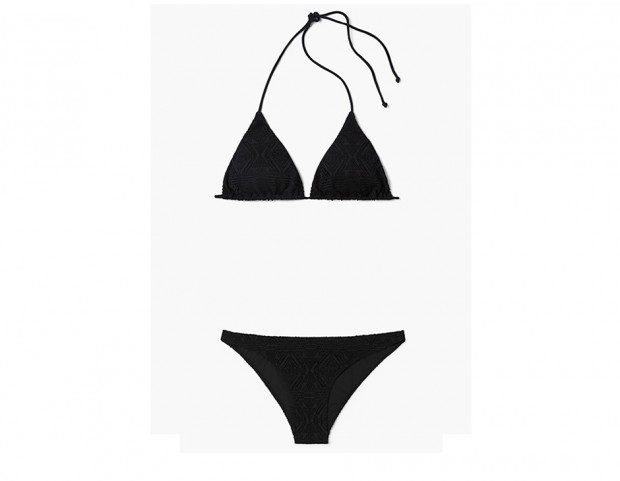 Bikini nero traforato