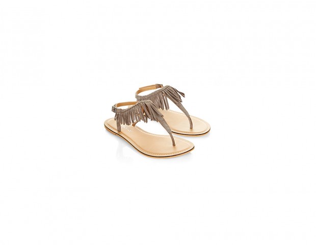 Sandali flat con le frange